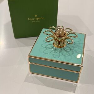 Kate Spade Gold and Mint Green Decorative Box